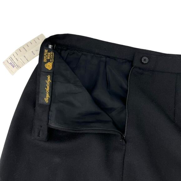 Vintage 90’s Giorgio Saint Angelo Midi Skirt 100% Wool Black 16 - Picture 7 of 7